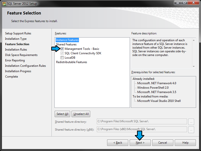 microsoft sql express 2012 management studio